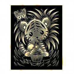 Set creativ Gold -Tigru, 20x25cm, Sequin Art