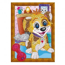 Set Creativ  Smoogles - Catelusul Boop, 25x34cm, Sequin Art