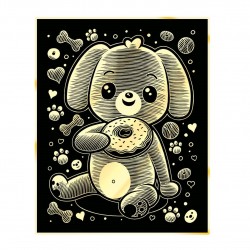 Set creativ Gold -  Catel, 20x25cm, Sequin Art