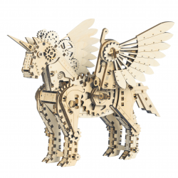 Model mecanic "Mini-Unicorn" din lemn