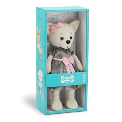Jucarie catelusa de plus Lucky Lili: Noble Grey, 25cm, Orange Toys