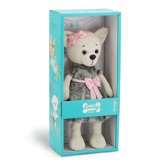 Jucarie catelusa de plus Lucky Lili: Noble Grey, 25cm, Orange Toys Jucarii Plus