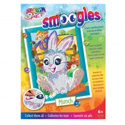 Set Creativ  Smoogles - Iepurasul Munch, 25x34cm, Sequin Art