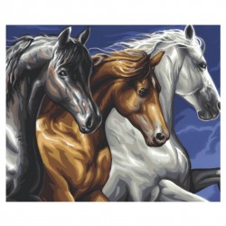 Set creativ pictura - SPBN - Cai salbatici, 39.5x32x2cm, Sequin Art Set creativ pictura - SPBN - Cai salbatici, 39.5x32x2cm, Sequin Art