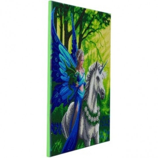 Set creativ tablou cu cristale, Crystal Art, Realm of Enchantment, colectia Anne Stokes, 40x50 cm, Craft Buddy