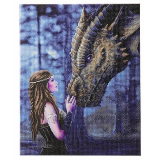 Set creativ tablou cu cristale, Crystal Art, Once Upon A Time, colectia Anne Stokes, 40x50 cm, Craft Buddy