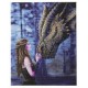 Set creativ tablou cu cristale, Crystal Art, Once Upon A Time, colectia Anne Stokes, 40x50 cm, Craft Buddy