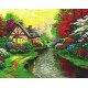 Set creativ tablou cu cristale, Crystal Art, A Quiet Evening, 40x50cm, Craft Buddy