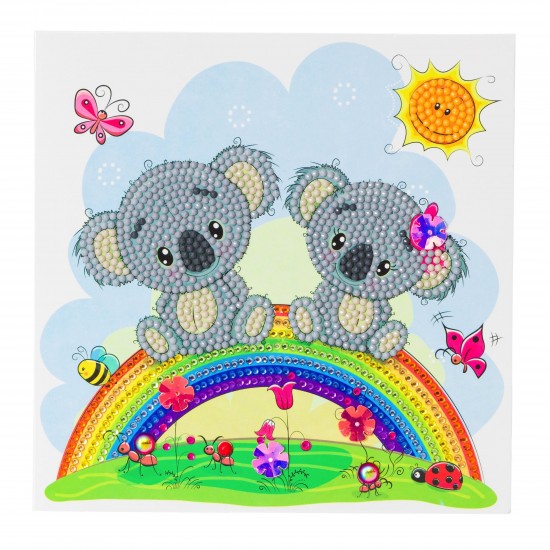 Set creativ tablou cu cristale Koala, 18x18 cm, Craft Buddy