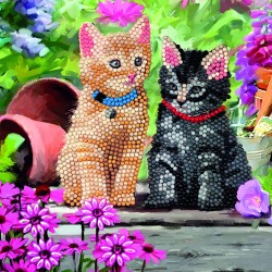 Set creativ tablou cu cristale Cat Friends, 18x18 cm, Craft Buddy Set creativ tablou cu cristale Cat Friends, 18x18 cm, Craft Buddy