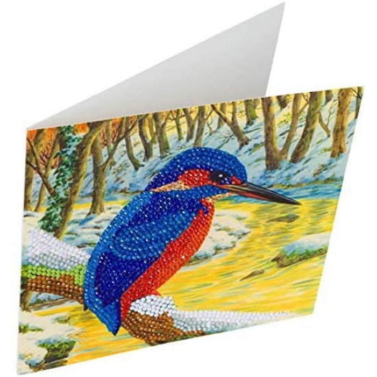 Set creativ tablou cu cristale Kingfisher, 18x18 cm, Craft Buddy
