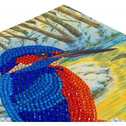 Set creativ tablou cu cristale Kingfisher, 18x18 cm, Craft Buddy