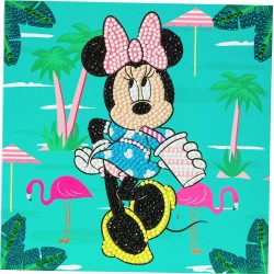 Set creativ cu cristale Minnie in vacanta, colectia Disney, 18x18 cm, Craft Buddy