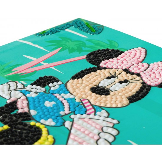 Set creativ cu cristale Minnie in vacanta, colectia Disney, 18x18 cm, Craft Buddy