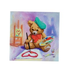 Set creativ tablou cu cristale, Teddy, 18x18cm, Craft Buddy Set creativ tablou cu cristale, Teddy, 18x18cm, Craft Buddy