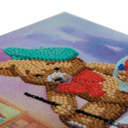 Set creativ tablou cu cristale, Teddy, 18x18cm, Craft Buddy Set creativ tablou cu cristale, Teddy, 18x18cm, Craft Buddy
