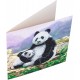 Set creativ tablou cu cristale Crystal Art Card, Panda, 18x18cm, Craft Buddy 