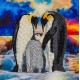 Set creativ tablou cu cristale Crystal Art Card, Familia pinguinilor, 18x18cm, Craft Buddy 