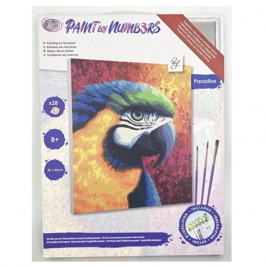 Set creativ de pictat Pictura pe numere, Paradise - Rachel Froud, 30x40cm, Craft Buddy 