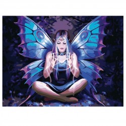 Set creativ de pictat Pictura pe numere, Spell weaver - Anne Stokes, 30x30cm, Craft Buddy