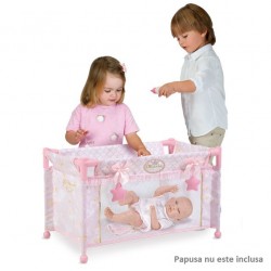 Patut pliant de calatorie cu geanta, roz, Maria, 50x29x30, De Cuevas Patut pliant de calatorie cu geanta, roz, Maria, 50x29x30, De Cuevas