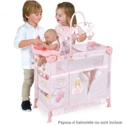 Dulapior pliant cu patut si loc de joaca pentru papusi cu accesorii,roz, Maria, 70x32x60, De Cuevas Dulapior pliant cu patut si loc de joaca pentru papusi cu accesorii,roz, Maria, 70x32x60, De Cuevas