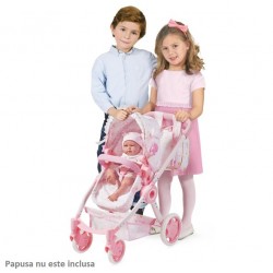 Carut pliant pentru papusi convertibil cu rucsac,68x47x75, De Cuevas Carut pliant pentru papusi convertibil cu rucsac,68x47x75, De Cuevas