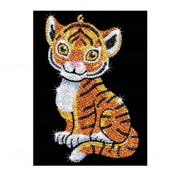 Set Creativ  Red - Tigroaica Tia,34x25cm, Sequin Art