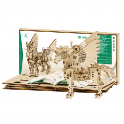 Model mecanic "Mini-Unicorn" din lemn