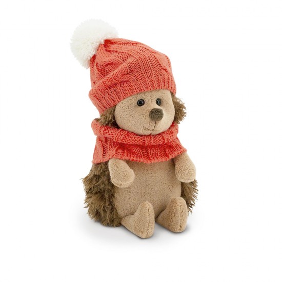 Fluffy, ariciul cu caciulita si fular roz, din plus, 15cm, Orange Toys Fluffy, ariciul cu caciulita si fular roz, din plus, 15cm, Orange Toys