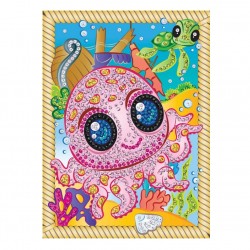 Set Creativ  Smoogles - Caracatita Splash, 25x34cm, Sequin Art