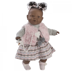 Papusa interactiva Alicia cu vesta de blana, 38 cm, Berbesa Papusa interactiva Alicia cu vesta de blana, 38 cm, Berbesa