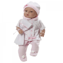 Papusa interactiva Maria costumas alb si roz, 42 cm, Berbesa Papusa interactiva Maria costumas alb si roz, 42 cm, Berbesa