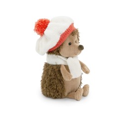 Fluffy, ariciul cu caciulita si fular alb-roz, din plus, 20cm, Orange Toys