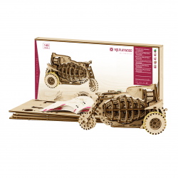 Model mecanic "Motocicleta stelara" din lemn