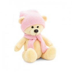 Ursuletul Bjorn: Yellow In Cap, din plus, 17cm, Orange Toys