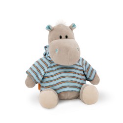 Po. hipopotamul din plus cu hanorac albastru dungat, 20cm, Orange Toys Po. hipopotamul din plus cu hanorac albastru dungat, 20cm, Orange Toys