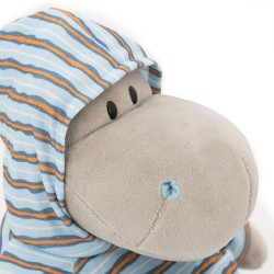 Po. hipopotamul din plus cu hanorac albastru dungat, 20cm, Orange Toys Po. hipopotamul din plus cu hanorac albastru dungat, 20cm, Orange Toys