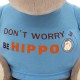 Po hipopotamul cu tricou "Be Hippo", din plus, 30cm, Orange Toys