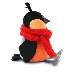 Jucarie cintezoiul cu fular rosu de plus Bob, 20cm, Orange Toys