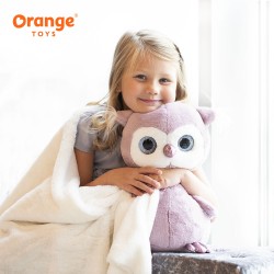 Bufnita pufoasa violeta, 22cm, Orange Toys