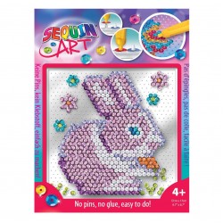 Set Creativ Sequin Easy - Iepure, 17x17cm, Sequin Art