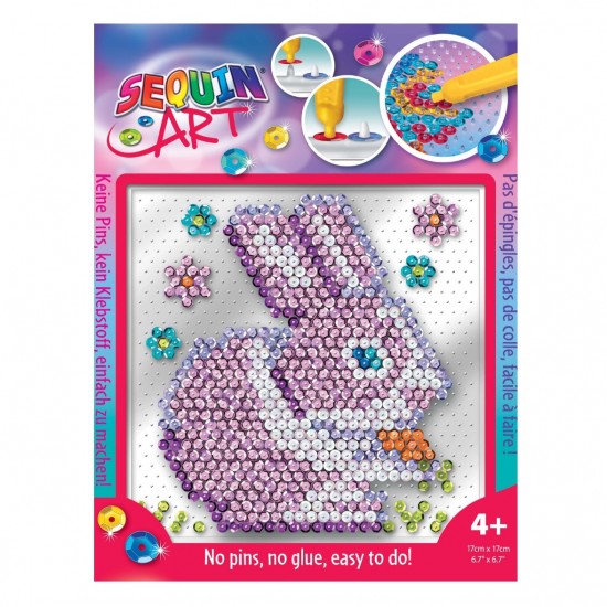 Set Creativ Sequin Easy - Iepure, 17x17cm, Sequin Art 