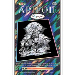 Set creativ Holograma - Lupul, 20x25cm, Sequin Art