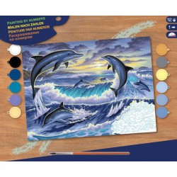 Set creativ pictura  - SPBN - Delfini, 39.5x32x2cm, Sequin Art