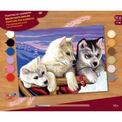 Set creativ pictura  - SPBN - Husky, 39.5x32x2cm, Sequin Art