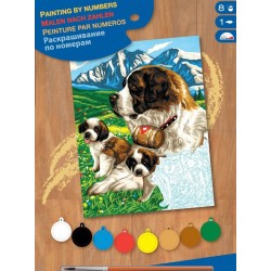 Set creativ pictura - JPBN - Caini St. Bernard, 24x33x2cm, Sequin Art