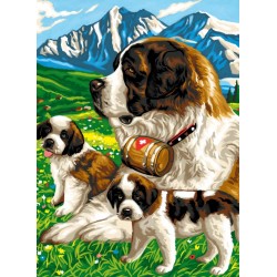 Set creativ pictura - JPBN - Caini St. Bernard, 24x33x2cm, Sequin Art Set creativ pictura - JPBN - Caini St. Bernard, 24x33x2cm, Sequin Art