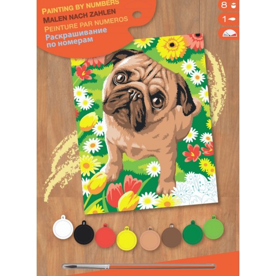 Set creativ pictura - JPBN - Catel pug, 24x33x2cm, Sequin Art Art & Craft