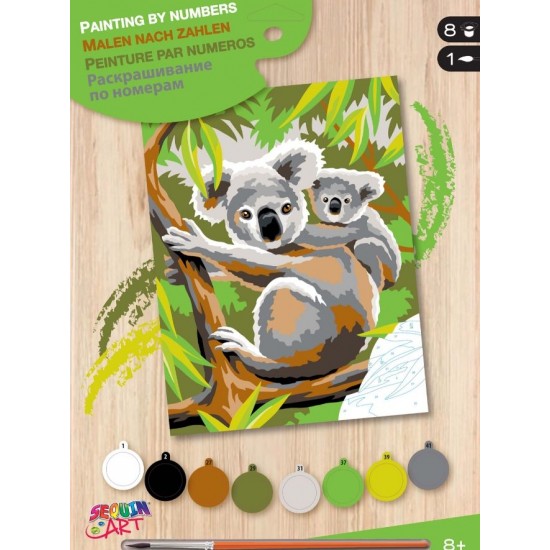 Set creativ pictura - JPBN - Ursi Koala, 24x33x2cm, Sequin Art